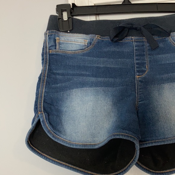 No boundaries blue black chambray denim blue Jean shorty shorts short shorts - Picture 5 of 17